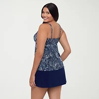 Trimshaper Womens Paisley Tankini Swimsuit Top