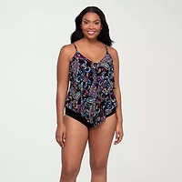 Trimshaper Womens Paisley Tankini Swimsuit Top