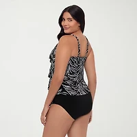 Trimshaper Womens Dots Tankini Swimsuit Top