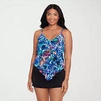 Trimshaper Womens Animal Tankini Swimsuit Top