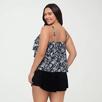Trimshaper Womens Animal Plus Tankini Swimsuit Top