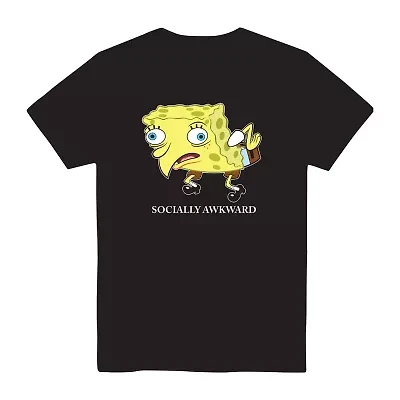 Little & Big Kid Boys Crew Neck Short Sleeve Regular Fit Spongebob Graphic T-Shirt
