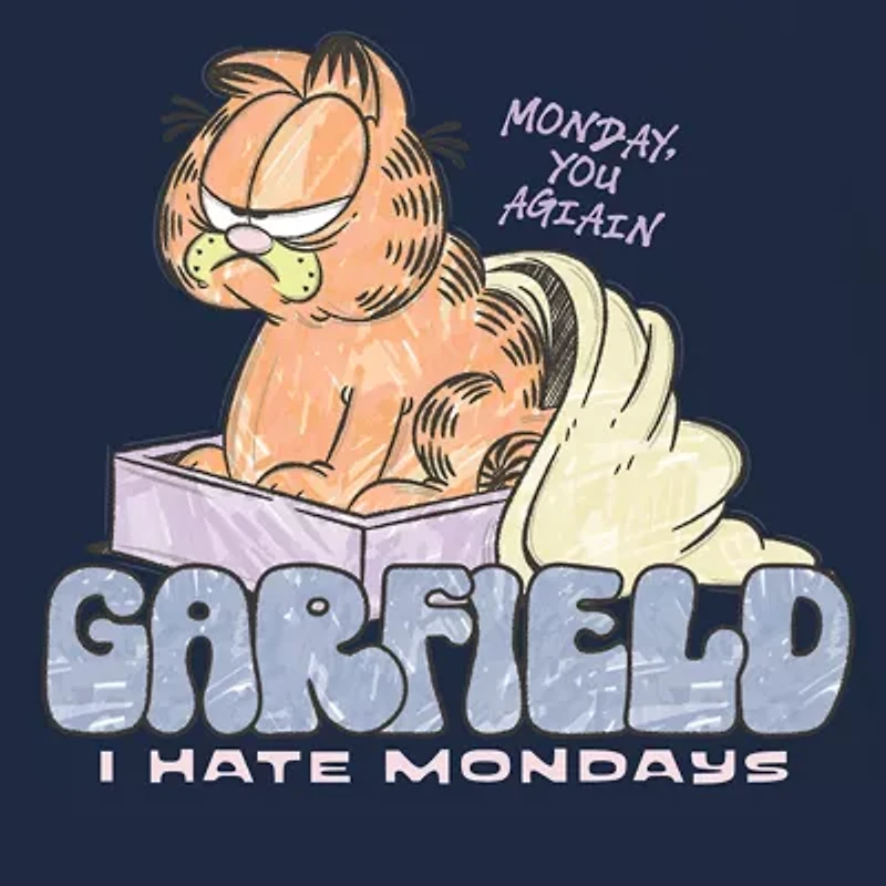 Little & Big Kid Boys Crew Neck Short Sleeve Regular Fit Garfield Graphic T-Shirt