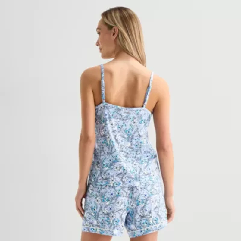 Liz Claiborne Cool and Calm Womens V Neck Sleeveless Pajama Top