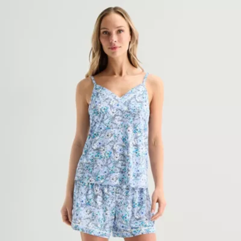 Liz Claiborne Cool and Calm Womens V Neck Sleeveless Pajama Top