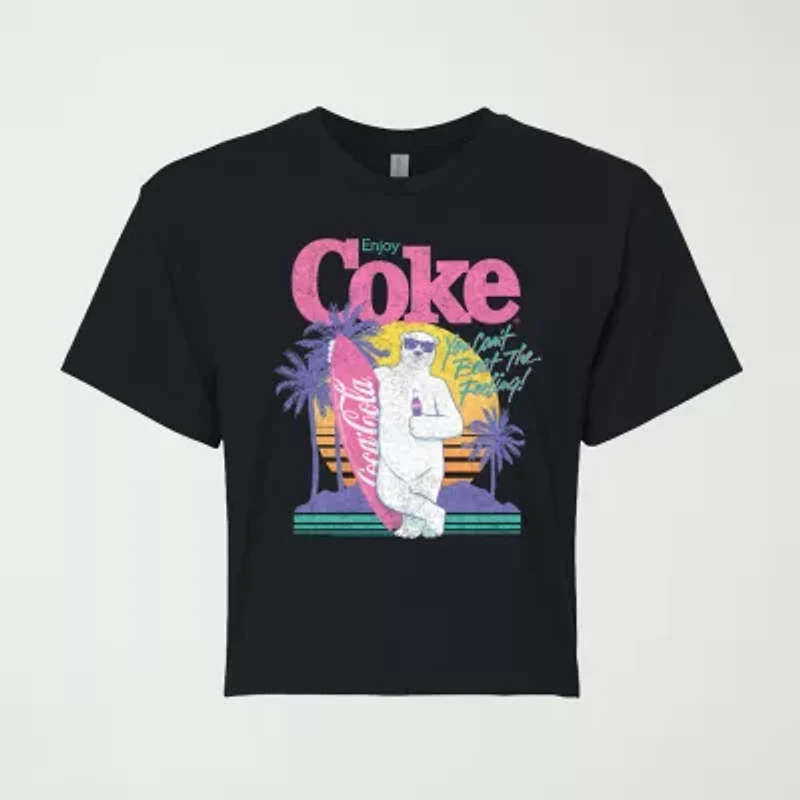 Womens Juniors Crew Neck Short Sleeve Regular Fit Graphic T-Shirt