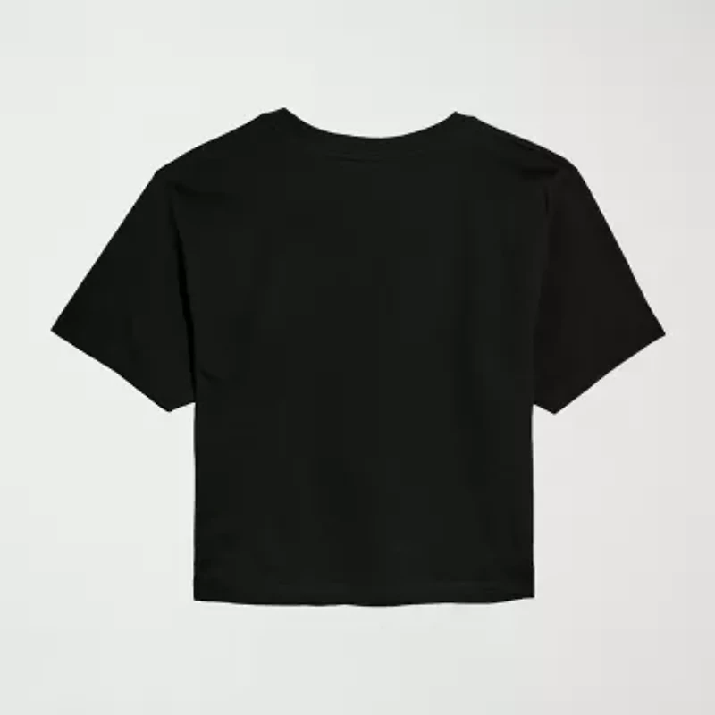 Womens Juniors Crew Neck Short Sleeve Regular Fit Graphic T-Shirt