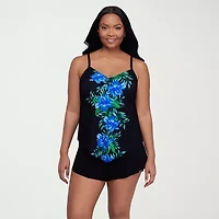 Trimshaper Womens Floral Tankini Swimsuit Top