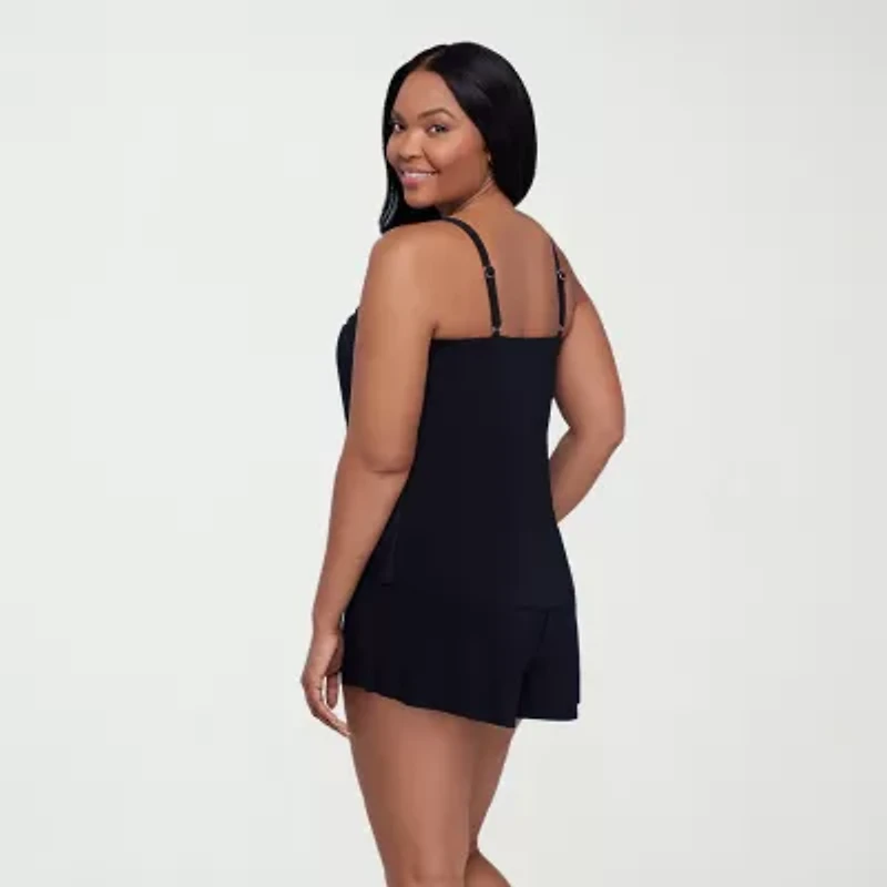Trimshaper Womens Floral Tankini Swimsuit Top