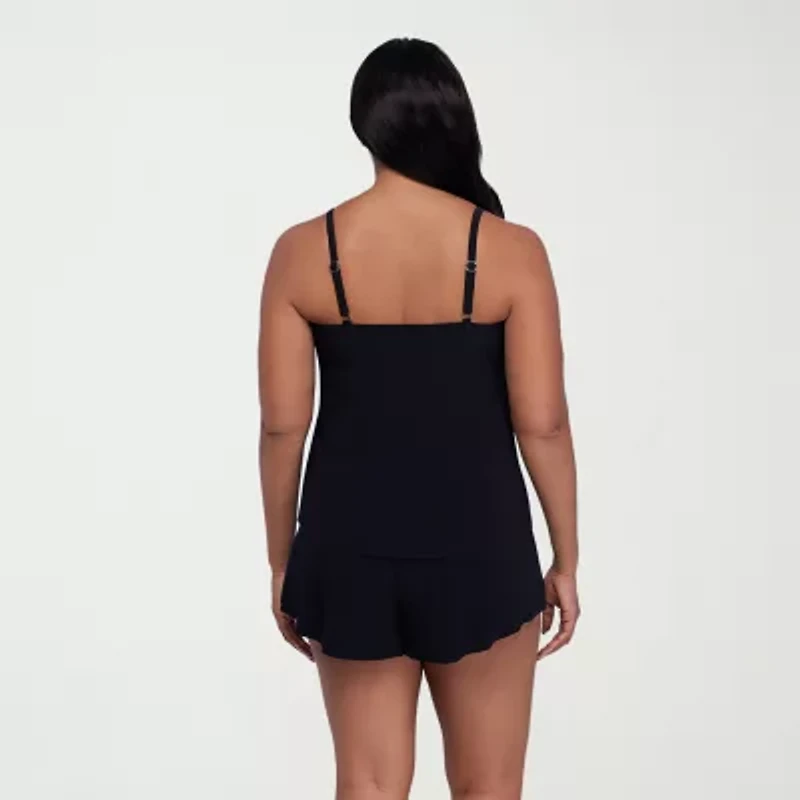 Trimshaper Womens Floral Tankini Swimsuit Top