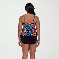 Trimshaper Womens Floral Tankini Swimsuit Top