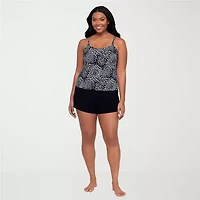Trimshaper Womens Floral Moderate Coverage One Piece Swimsuit