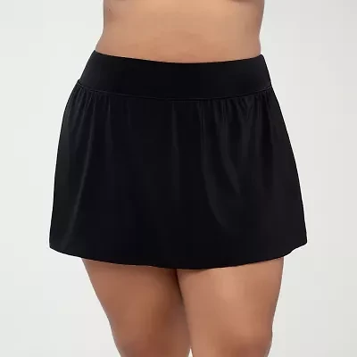 Trimshaper Womens Plus Swim Skirt