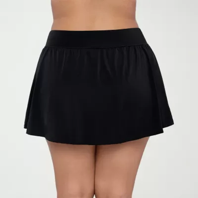 Trimshaper Womens Plus Swim Skirt