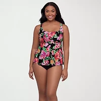 Trimshaper Womens Floral Tankini Swimsuit Top
