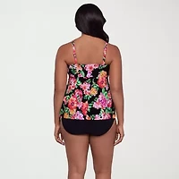 Trimshaper Womens Floral Tankini Swimsuit Top