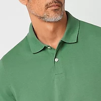 St. John's Bay Premium Stretch Mens Classic Fit Short Sleeve Polo Shirt