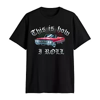 Mens Crew Neck Short Sleeve Regular Fit Graphic T-Shirt