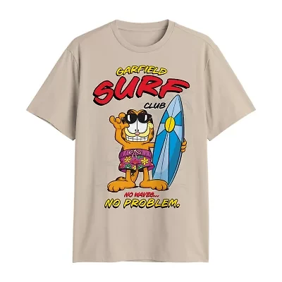 Novelty Mens Crew Neck Short Sleeve Classic Fit Garfield Big and Tall Graphic T-Shirt