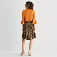 Perceptions Womens Floral Jacket Dress