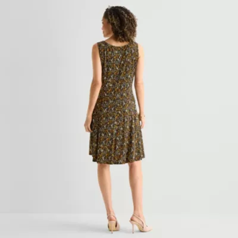 Perceptions Womens Floral Jacket Dress