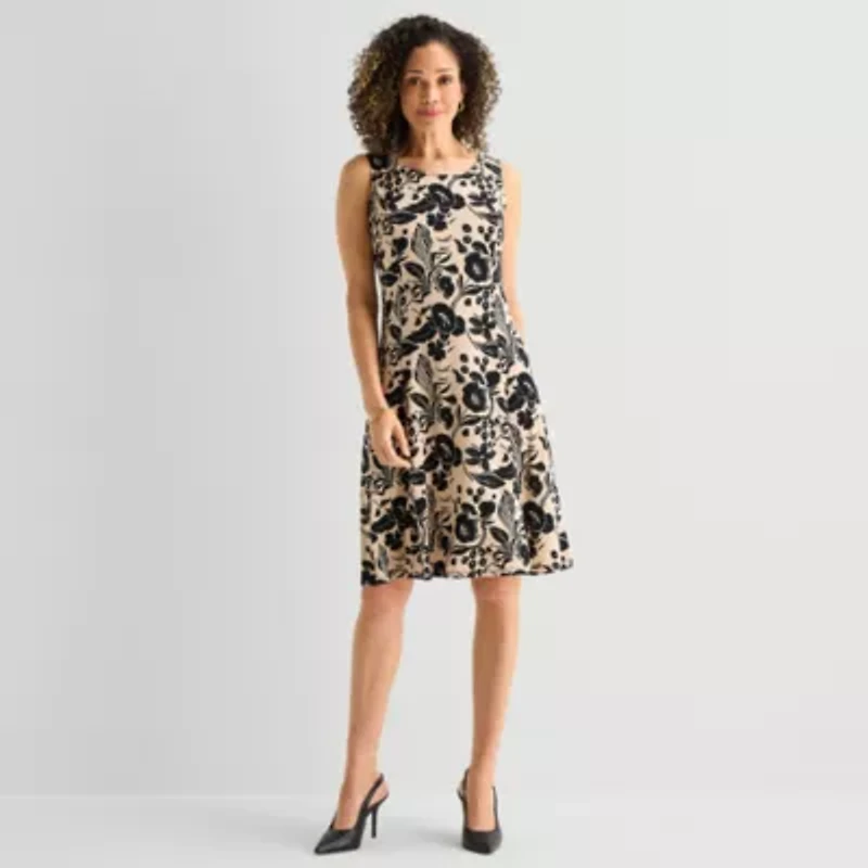 Perceptions Womens Floral Jacket Dress