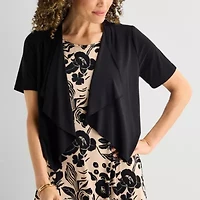 Perceptions Womens Floral Jacket Dress