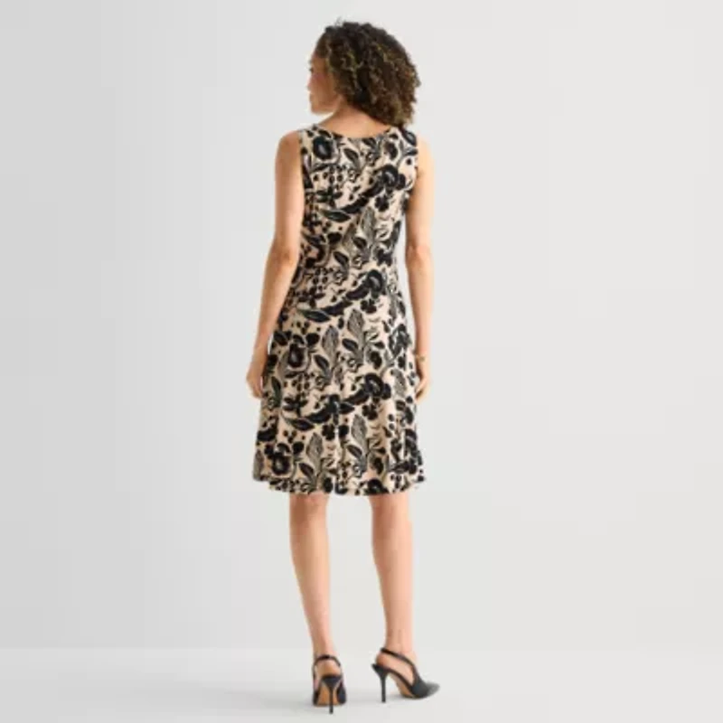 Perceptions Womens Floral Jacket Dress