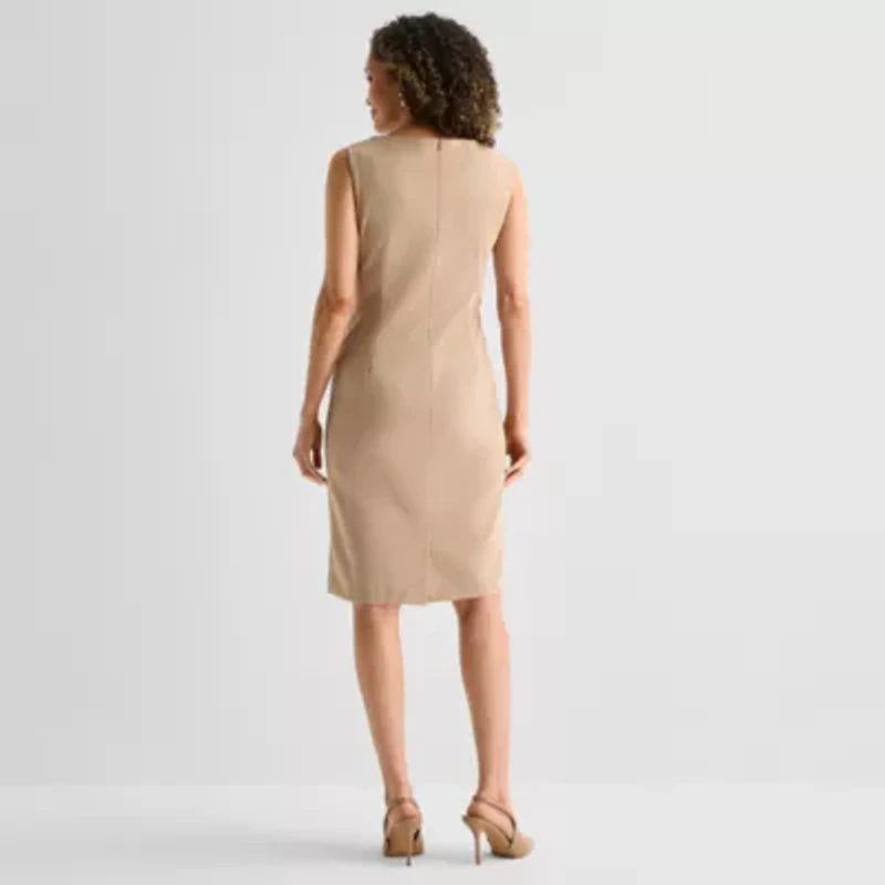 Maya Brooke Womens Beaded Jacket Dress