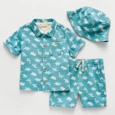 Little Stitch Toddler Boys 3-pc. Short Set