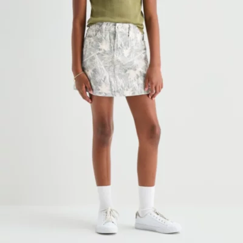 Thereabouts Little & Big Kid Girls Adjustable Waist Midi Denim Skirt