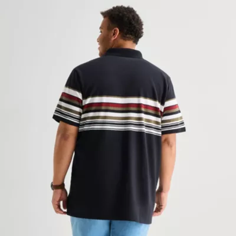 mutual weave Big and Tall Mens Relaxed Fit Short Sleeve Polo Shirt