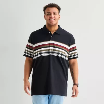 mutual weave Big and Tall Mens Relaxed Fit Short Sleeve Polo Shirt