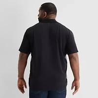 Shaquille O'Neal XLG™ Blocked Bowling Mens Short Sleeve Regular Fit Big and Tall Button-Down Shirt