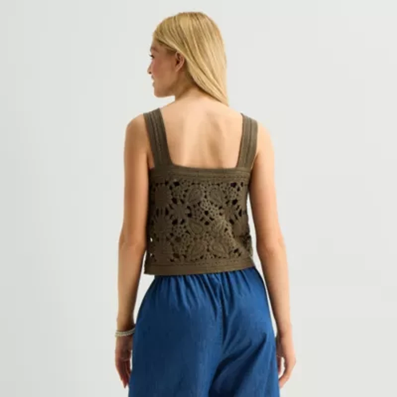 by&by Womens Juniors Sleeveless Tank Top