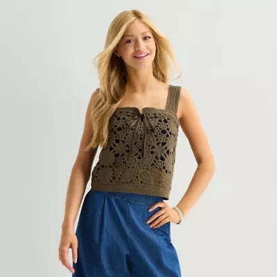 by&by Womens Juniors Sleeveless Tank Top
