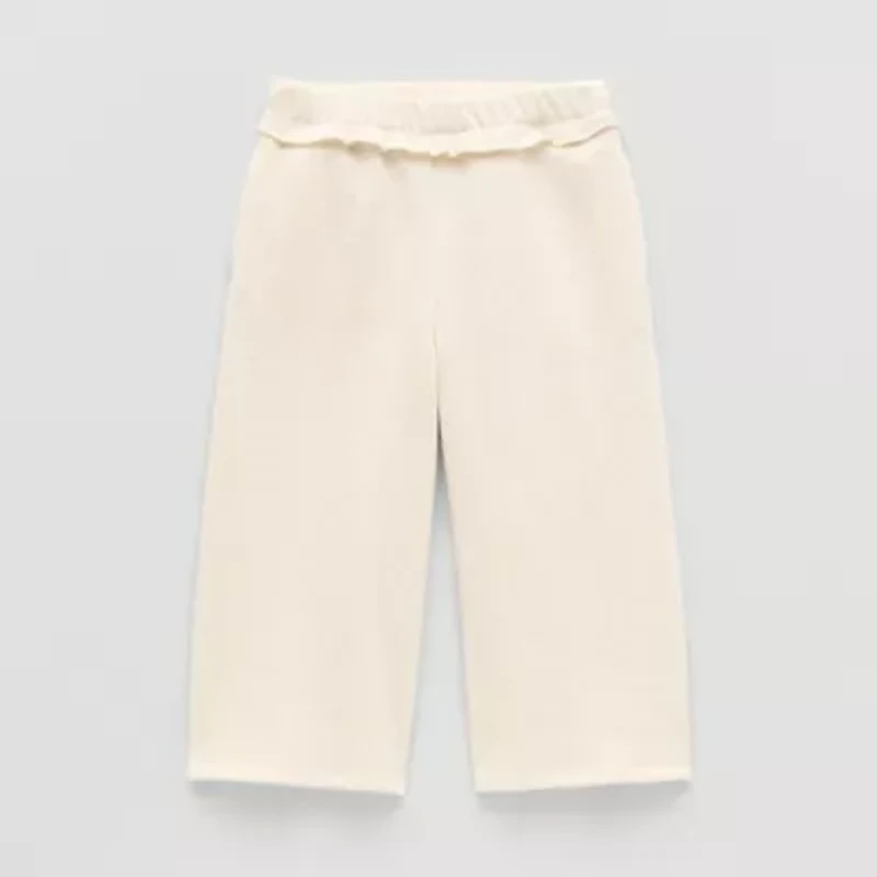 Grayson Little Toddler Girls Wide Leg Relaxed Fit Pull-On Pant