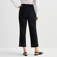 Alfred Dunner Detail Driven Womens Straight Ankle Pant