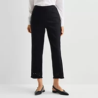 Alfred Dunner Detail Driven Womens Straight Ankle Pant