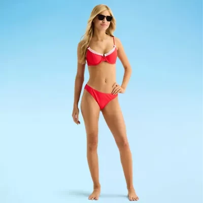 Arizona Womens Lined Juniors Hipster Bikini Swimsuit Bottom