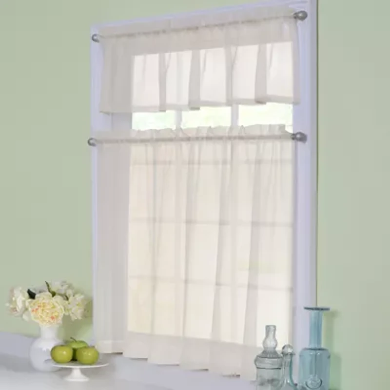 Arm And Hammer™ Curtain Fresh™ Odor-Neutralizing 3-pc. Rod Pocket Window Tier