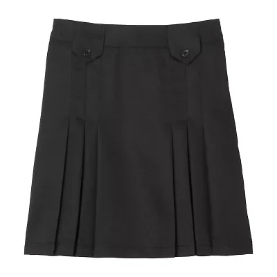 French Toast Front-Pleated Tab Skirt Little & Big Kid Girls Pleated