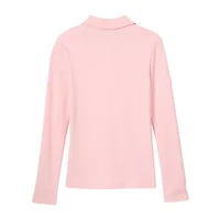 French Toast Little & Big Kid Girls Long Sleeve Regular Fit Polo Shirt