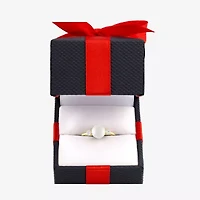 Gemstone 10K Gold 3-Stone Oval Cocktail Ring