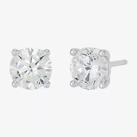 Diamonart Womens Cubic Zirconia Sterling Silver Heart 3 Pair Earring Set