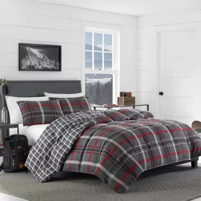 Eddie Bauer Willow Plaid Midweight Comforter Set