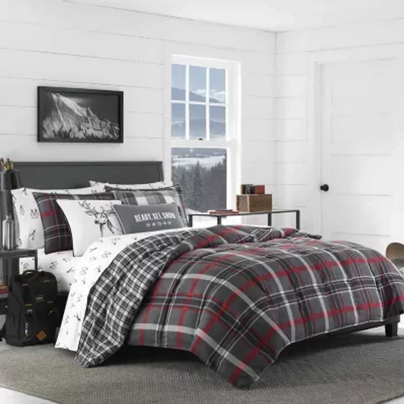 Eddie Bauer Willow Plaid Midweight Comforter Set