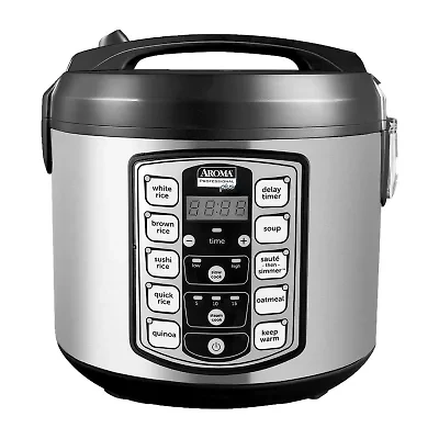 Aroma ARC-5000SB Professional 20-Cup (Cooked) Digital Rice Cooker, Slow Cooker & Food Steamer