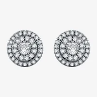 Ever Star (H-I / I1) 1 CT. T.W. Lab Grown White Diamond 10K White Gold 10.8mm Round Stud Earrings