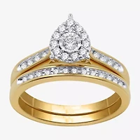 I Said Yes (H-I / I1) Womens 3/8 CT. T.W. Lab Grown White Diamond Sterling Silver or 14K Gold Over Bridal Set